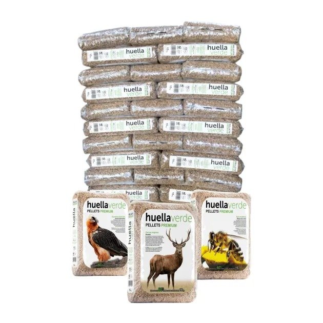 Palete de 77 unidades A1+ de pellet Huella Verde